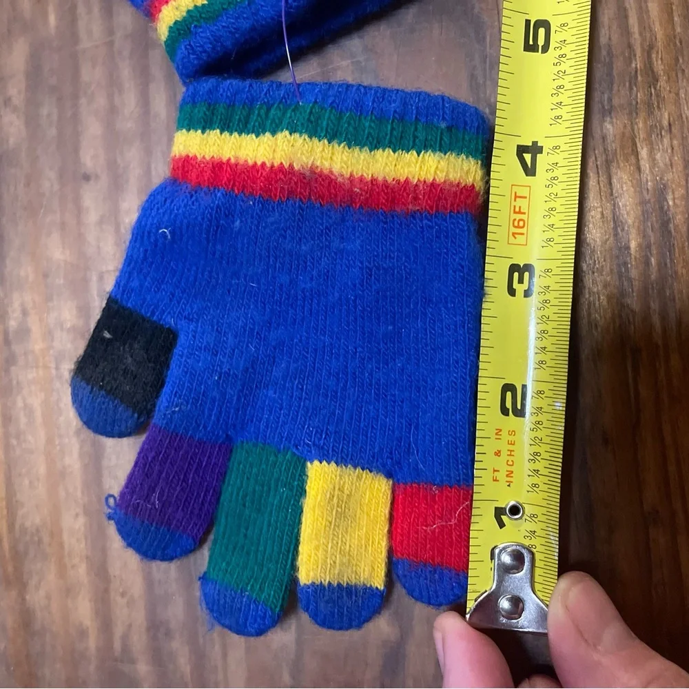 Toddler Knit Stretch Colorful Number Gloves cute comfy cozy unisex